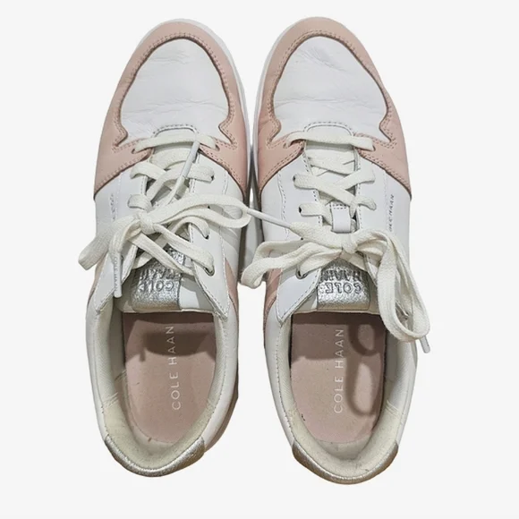 Cole Haan Grand Crosscourt Sneakers in Peach Whip Leather Size 6.5 Women's - Picture 3 of 9